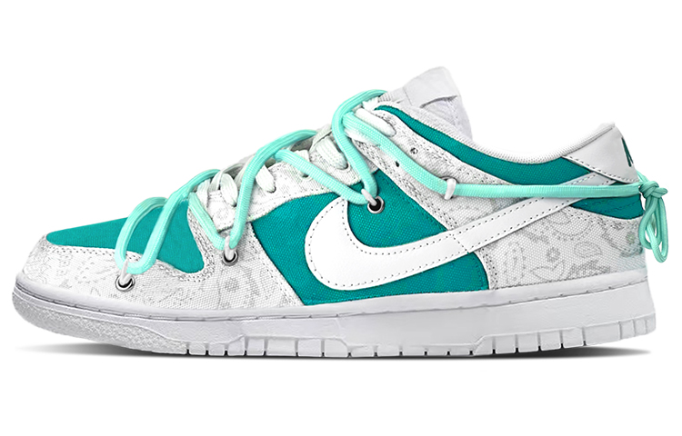 

Кроссовки Nike Dunk Skateboard Shoes Women's Low-Top White Green, Белый, Кроссовки Nike Dunk Skateboard Shoes Women's Low-Top White Green