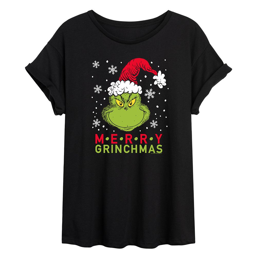 

Размерная футболка Dr. Seuss Merry Grinchmas для юниоров Licensed Character, черный