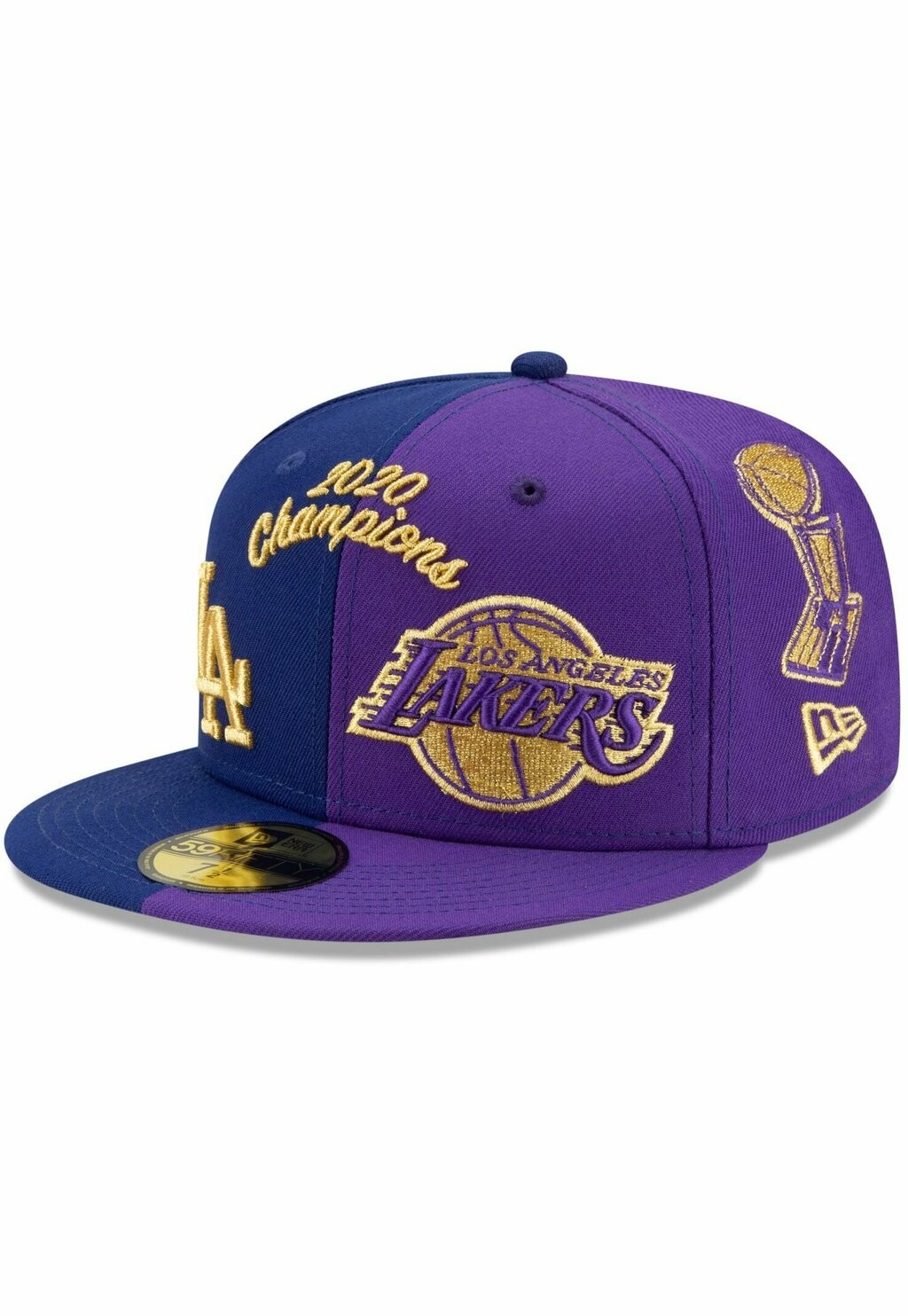 

Бейсболка 59FIFTY CHAMPS 2020 LA LAKERS & DODGERS New Era, цвет purple