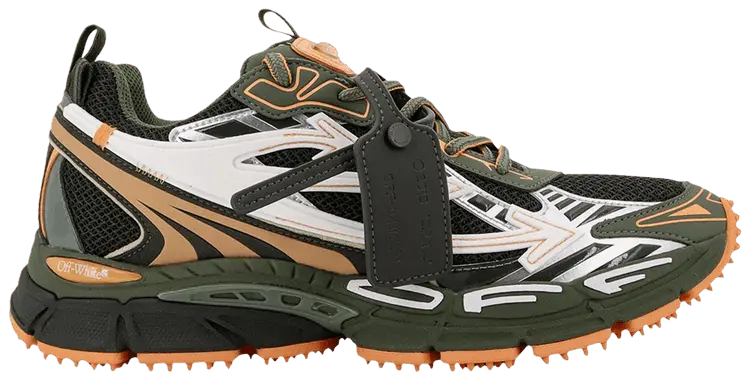 

Кроссовки Off-White Be Right Back 'Military Green Peach', зеленый
