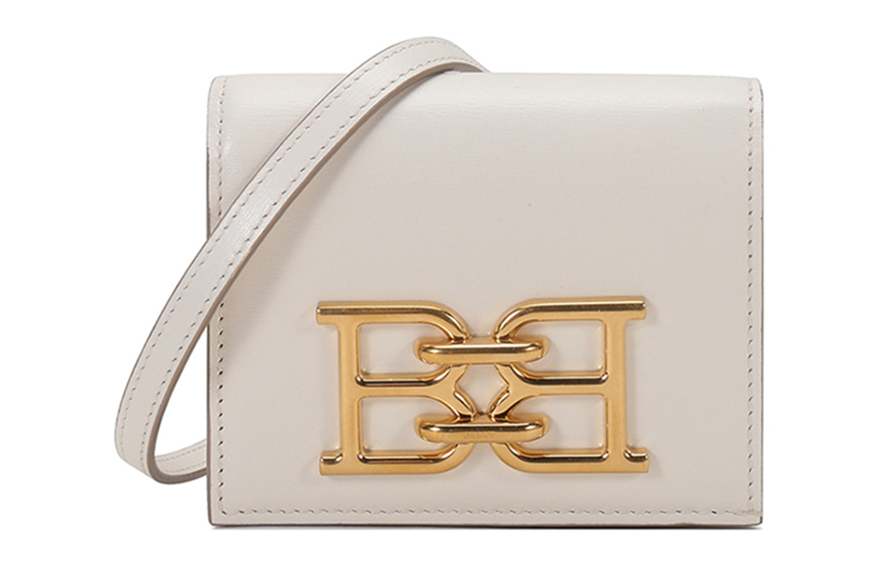 

BALLY Кожаный кошелек на цепочке Сумка через плечо Женская сумка через плечо бежевого цвета