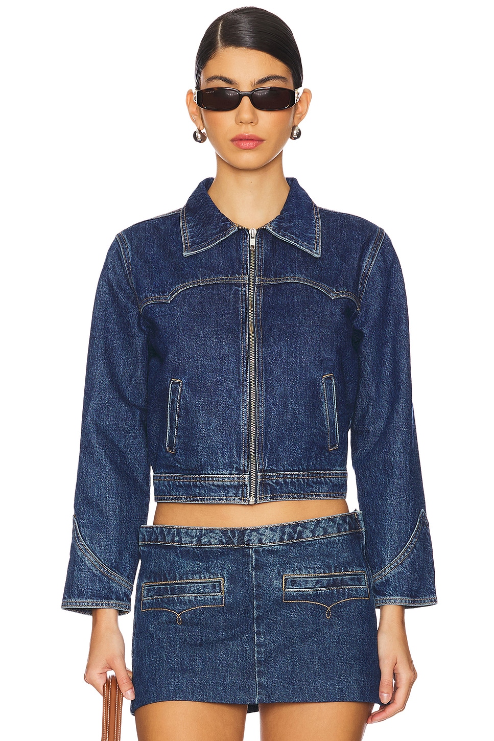 

Куртка бандита Understated Leather, индиго