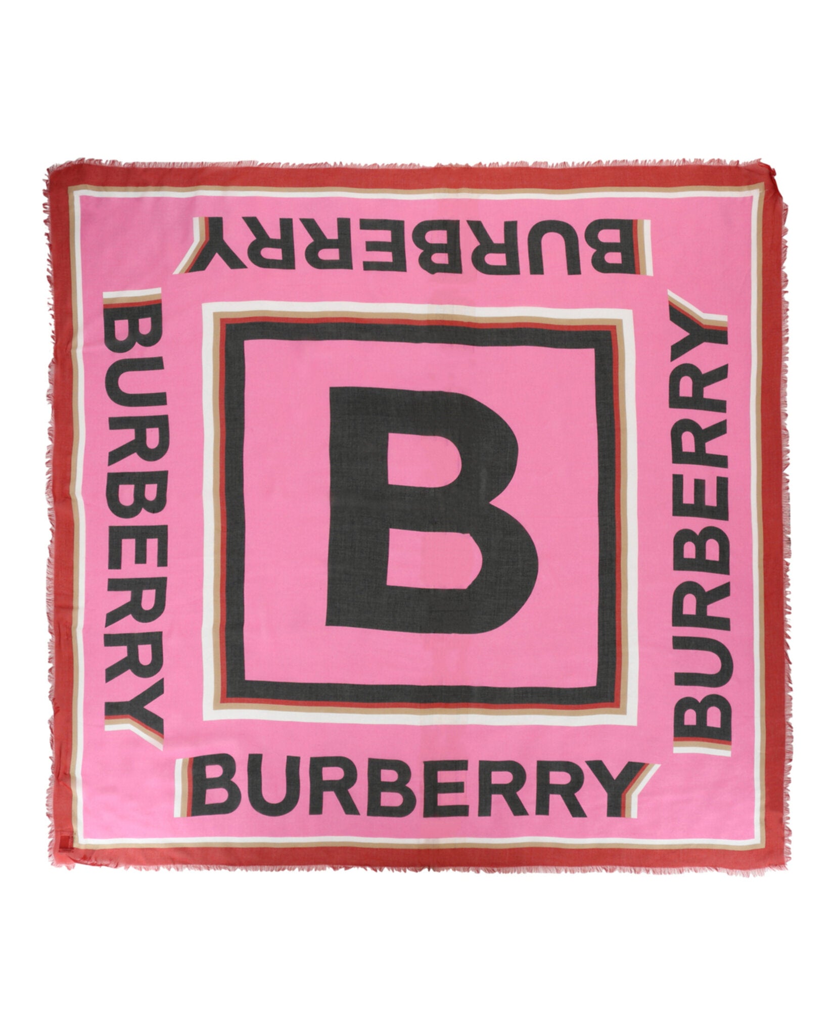 

Шарф с логотипом Burberry, цвет bubble gum pink