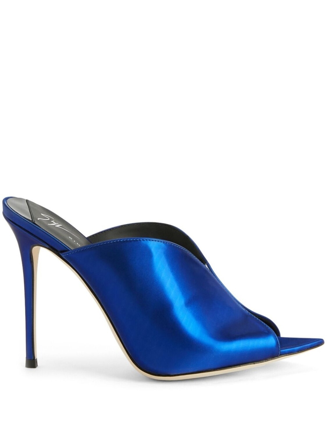 

Giuseppe Zanotti мюли Intriigo Muse 105 с эффектом металлик, синий