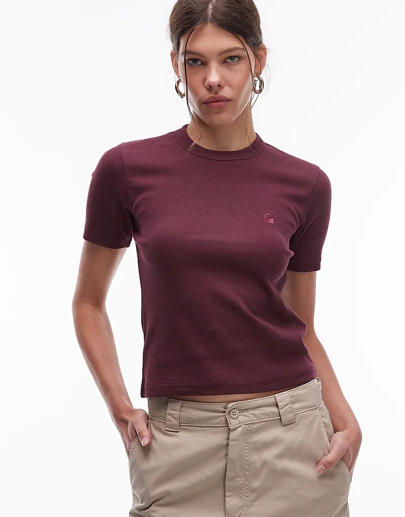 

Футболка Carhartt WIP philipa бордового цвета