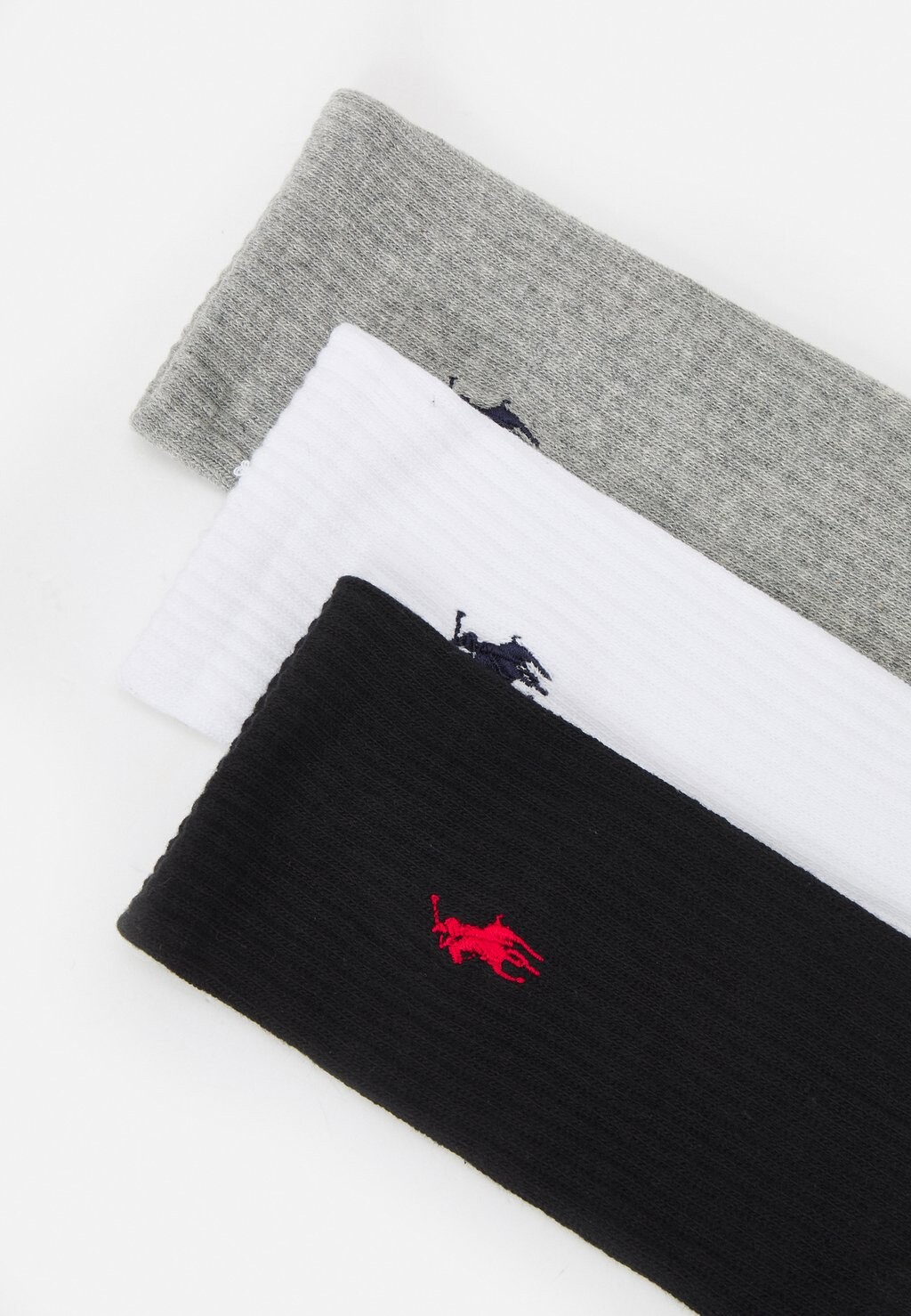 Носки CREW 3 PACK Polo Ralph Lauren, черный/белый/серый — фото 2