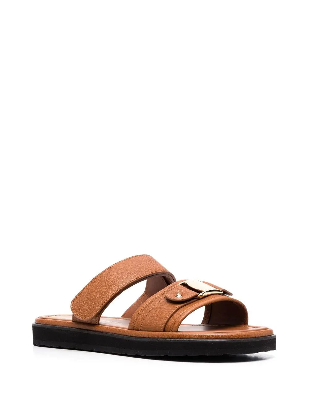 Ferragamo Vara Touch-Strap Sandals Salvatore Ferragamo, бежевый/коричневый — фото 2