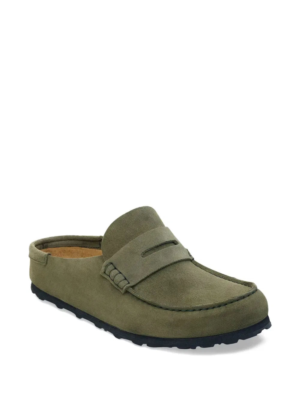 Неаполитанские замшевые лоферы с обшивкой из натуральной кожи Birkenstock, зеленый — фото 2