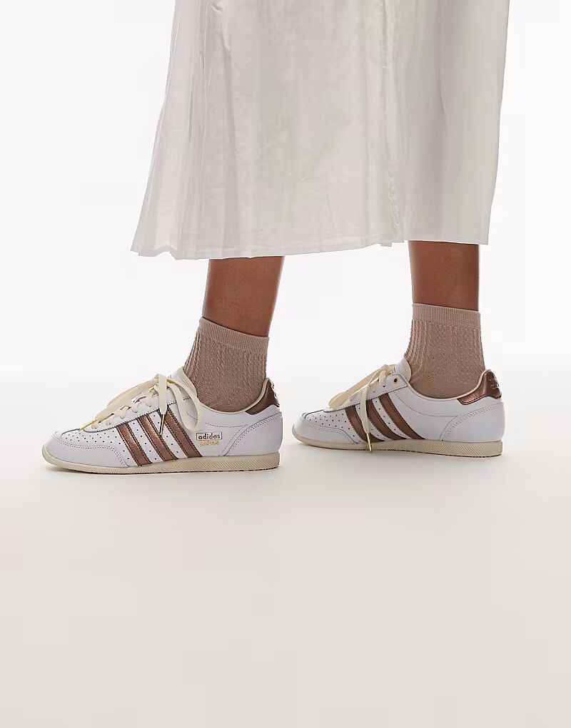 Кроссовки Adidas Originals Japan белого и светло-коричневого цвета