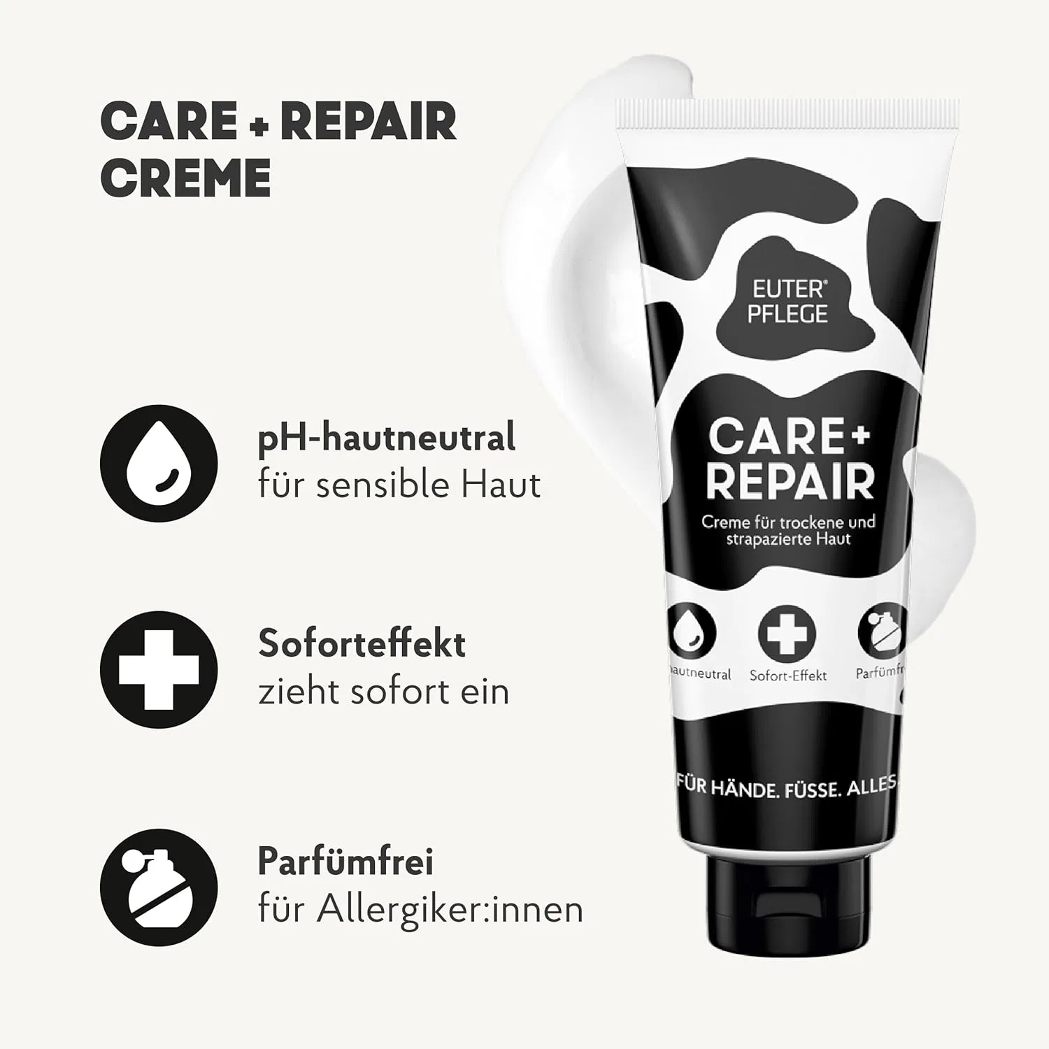 Интенсивный крем для сухой кожи «EUTERPFLEGE Care + Repair Cream», 400 мл (2 шт. в упаковке) Haka — фото 3