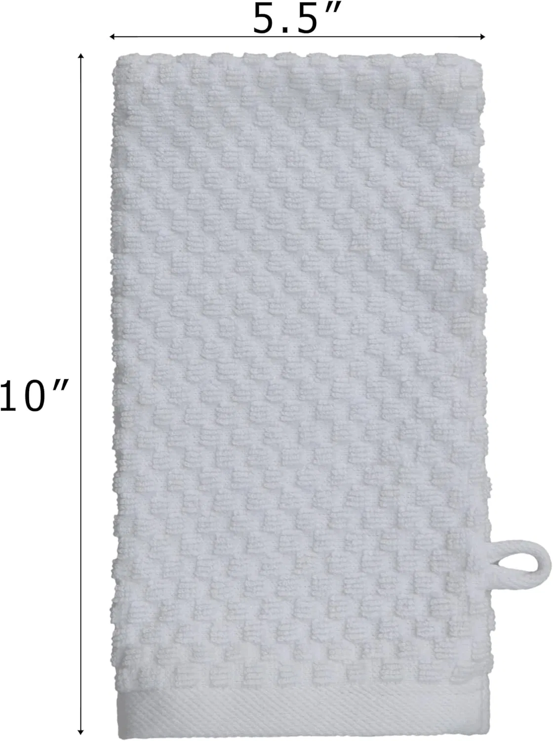 Набор варежек для душа COTTON CRAFT, 6 шт., 25x14 см, белый — фото 4