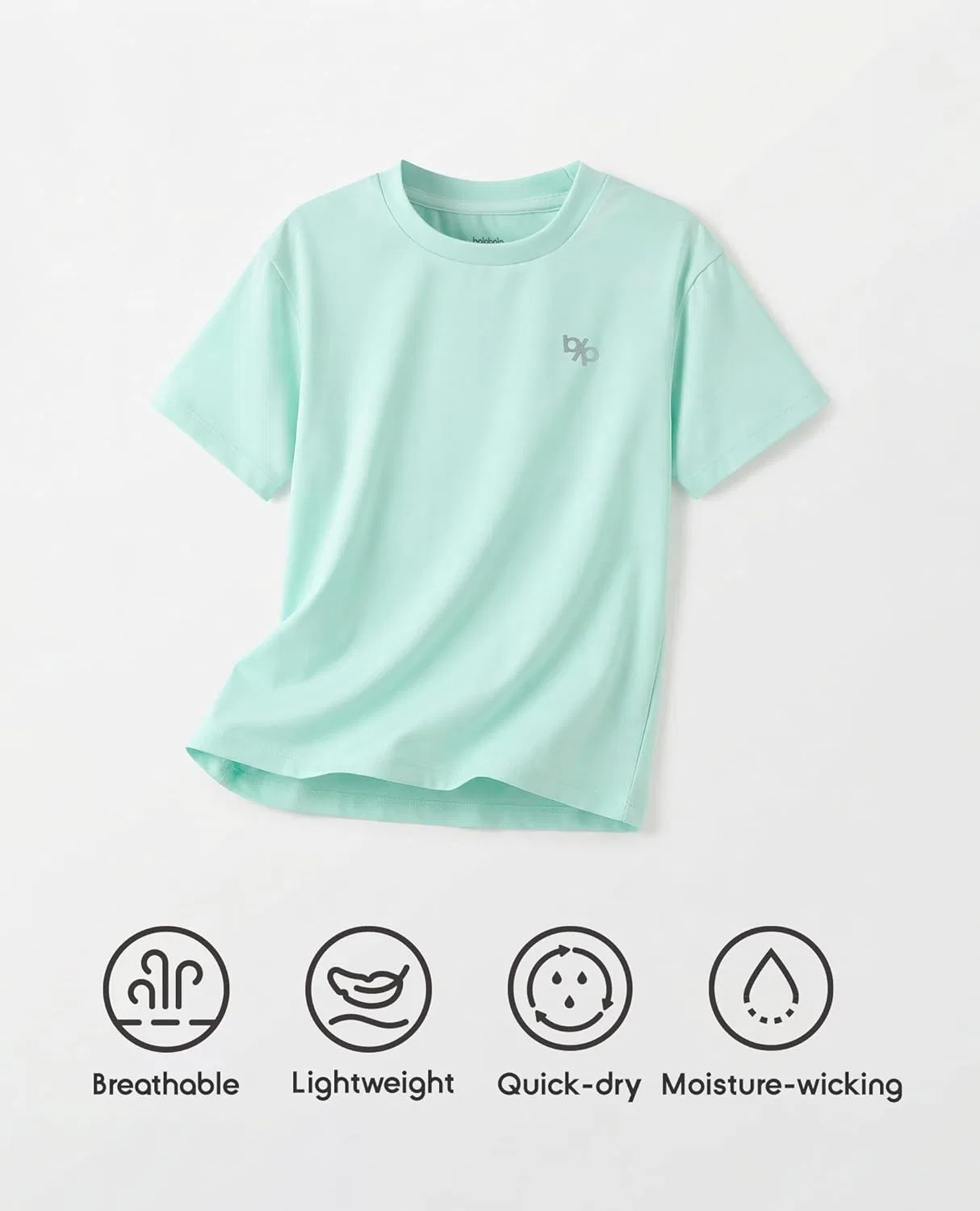 Футболка детская спортивная быстросохнущая Balabala, Mint Green — фото 2
