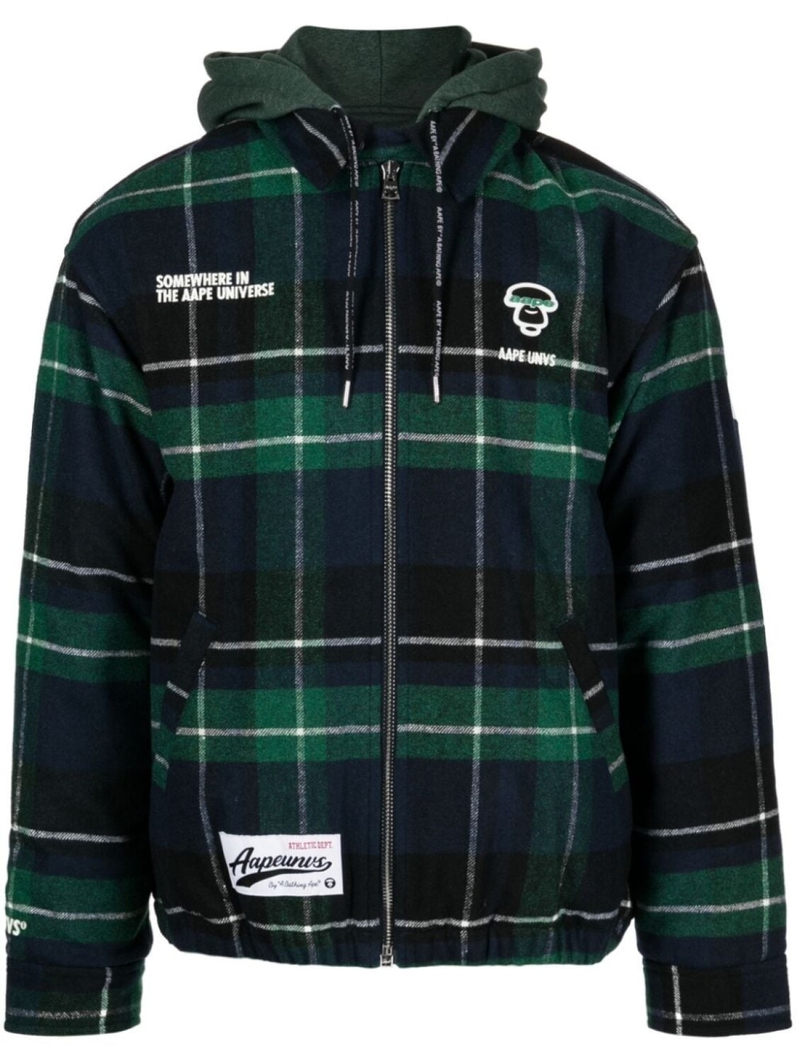 

Клетчатая куртка с капюшоном AAPE BY *A BATHING APE, мультиколор