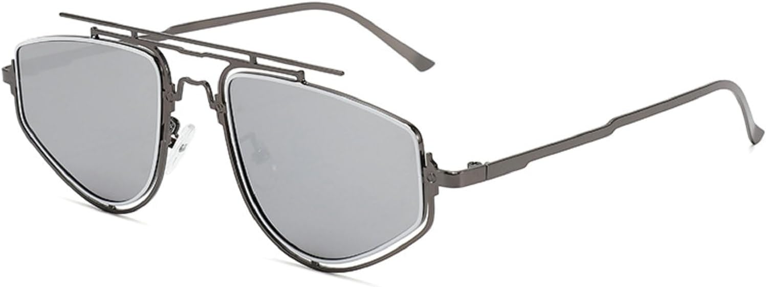 

Женские солнцезащитные очки «кошачий глаз» 2024 года, роскошная металлическая оправа, винтажные солнцезащитные очки в стиле Y2K с защитой от УФ-излучения UV400, артикул 3739 Melrose, Silver