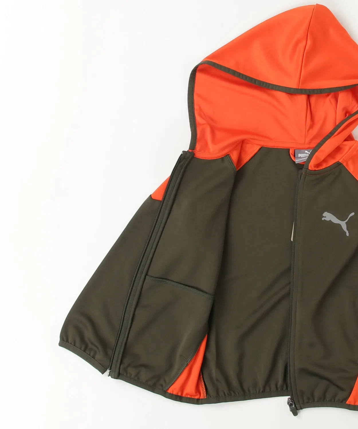 Детская куртка PUMA Active Sports с капюшоном, полиэстер, оливковый — фото 3