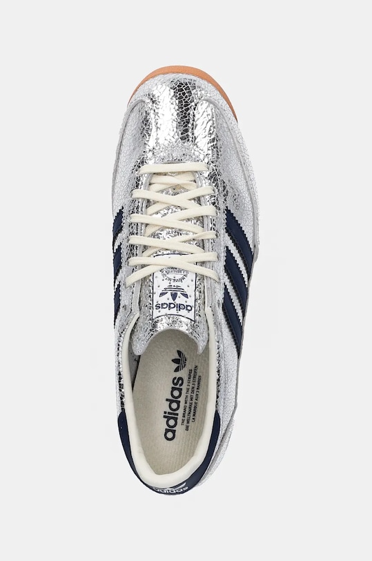 Кожаные кроссовки Sl 72 OG W Adidas Originals, серебряный — фото 4
