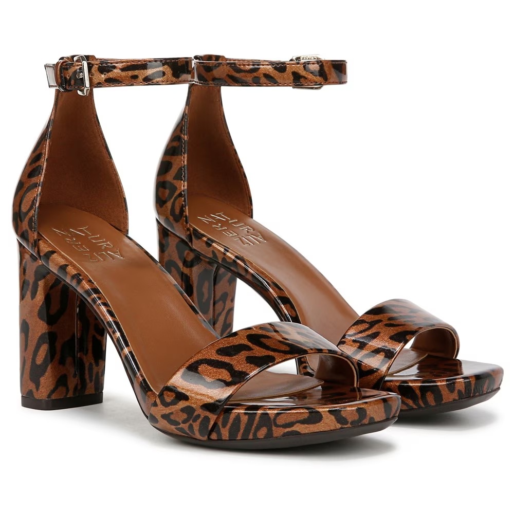 Босоножки на каблуке Joy dress sandal от Naturalizer, леопардовый принт из искусственной кожи