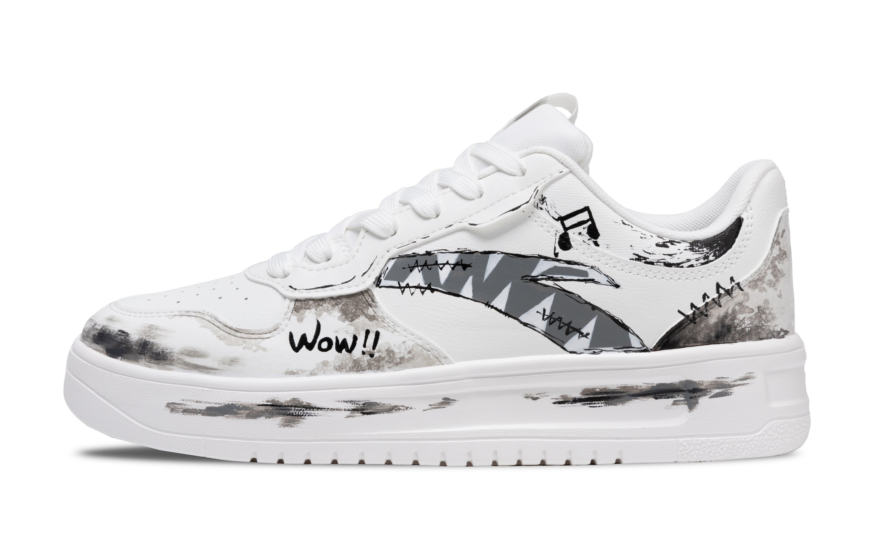 

ANTA Низкие кроссовки для скейтбординга с противоскользящей амортизацией и износостойкостью, мужские, белые и черные