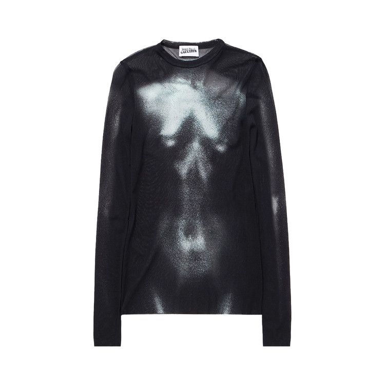 

Топ Jean Paul Gaultier Mesh Body Dust Print Top 'Black'