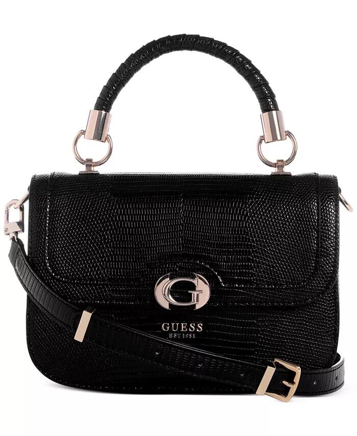 

Сумка Orlina Small с верхней ручкой и клапаном через плечо GUESS, черный