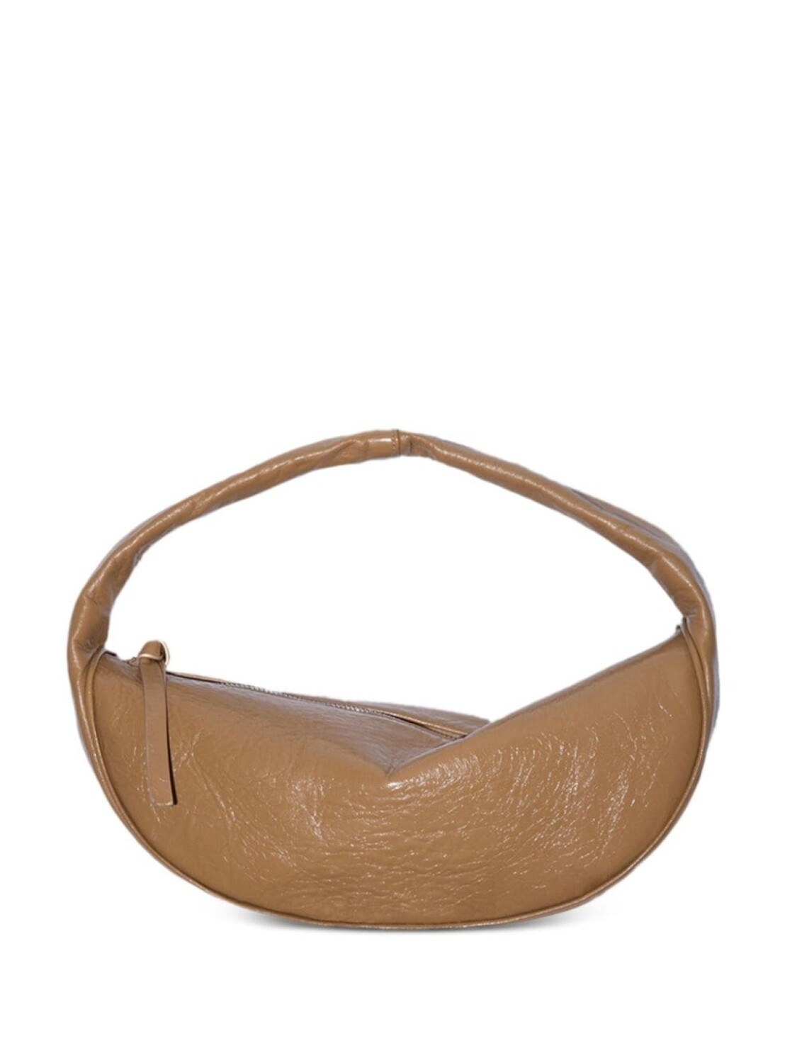 

BY FAR сумка через плечо из кожи Cush Sparrow с мятым узором, нейтральный цвет