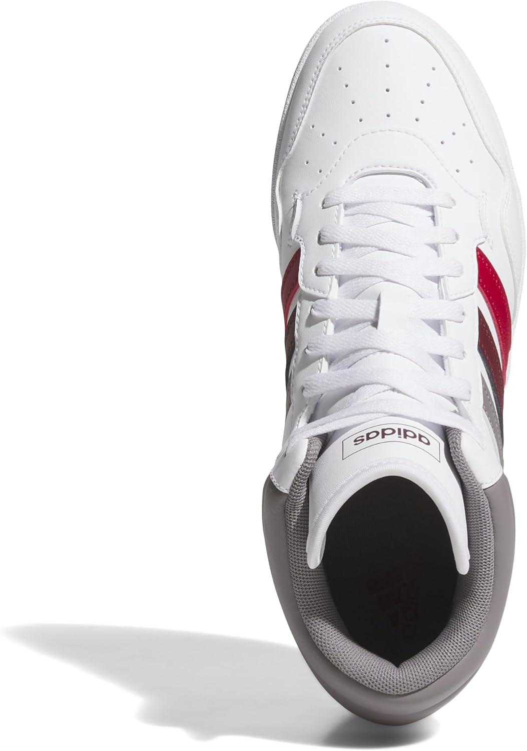 Кроссовки Adidas Unisex-Adult Hoops 4.0 Mid Top, белый/красный — фото 2