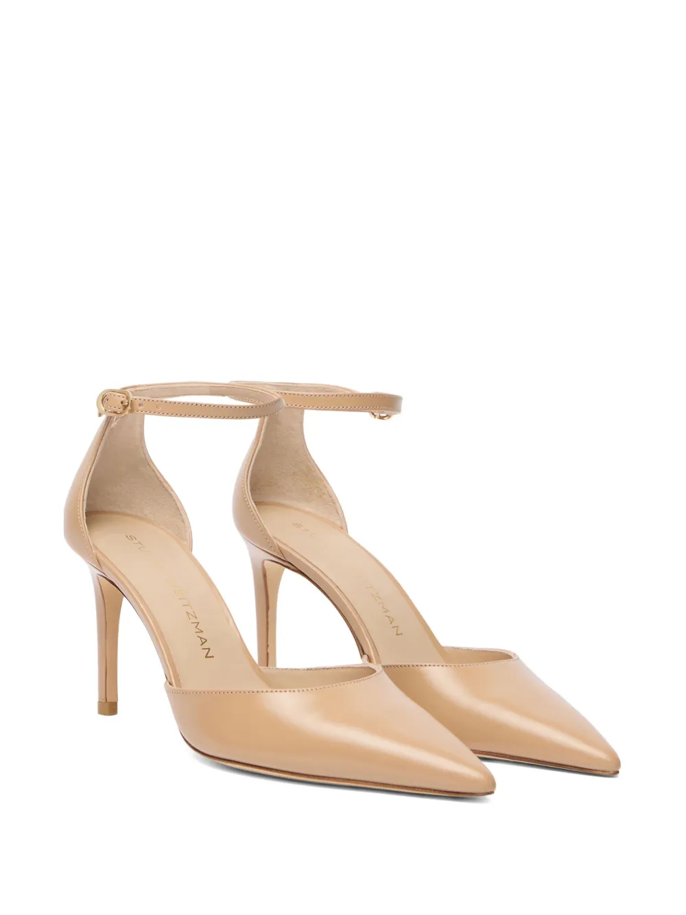 Туфли-лодочки Stuart Power на каблуке 85 мм Stuart Weitzman, нейтральный — фото 2
