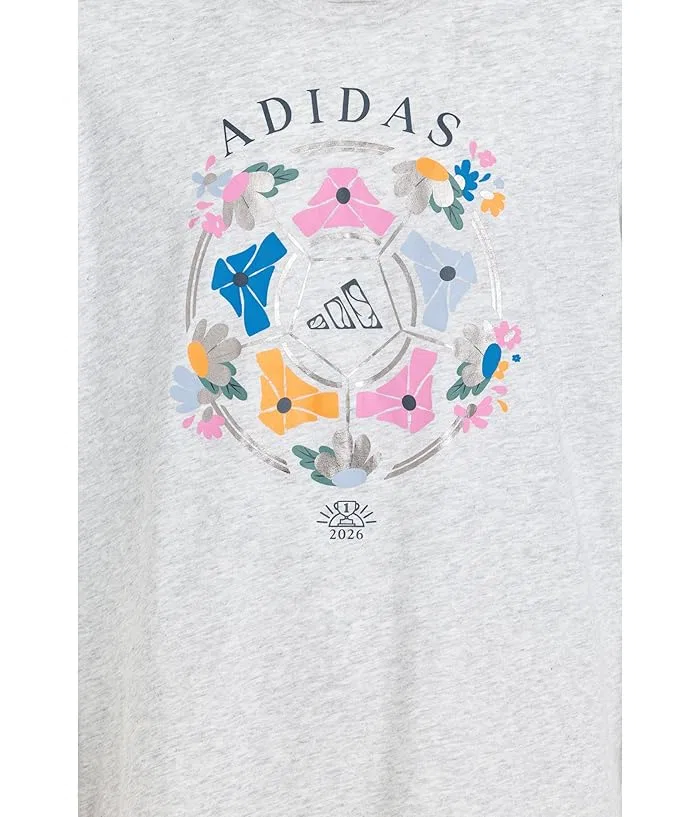 Футболка Regular Fit Heather Tee Adidas Kids, Light Grey Heather — фото 3