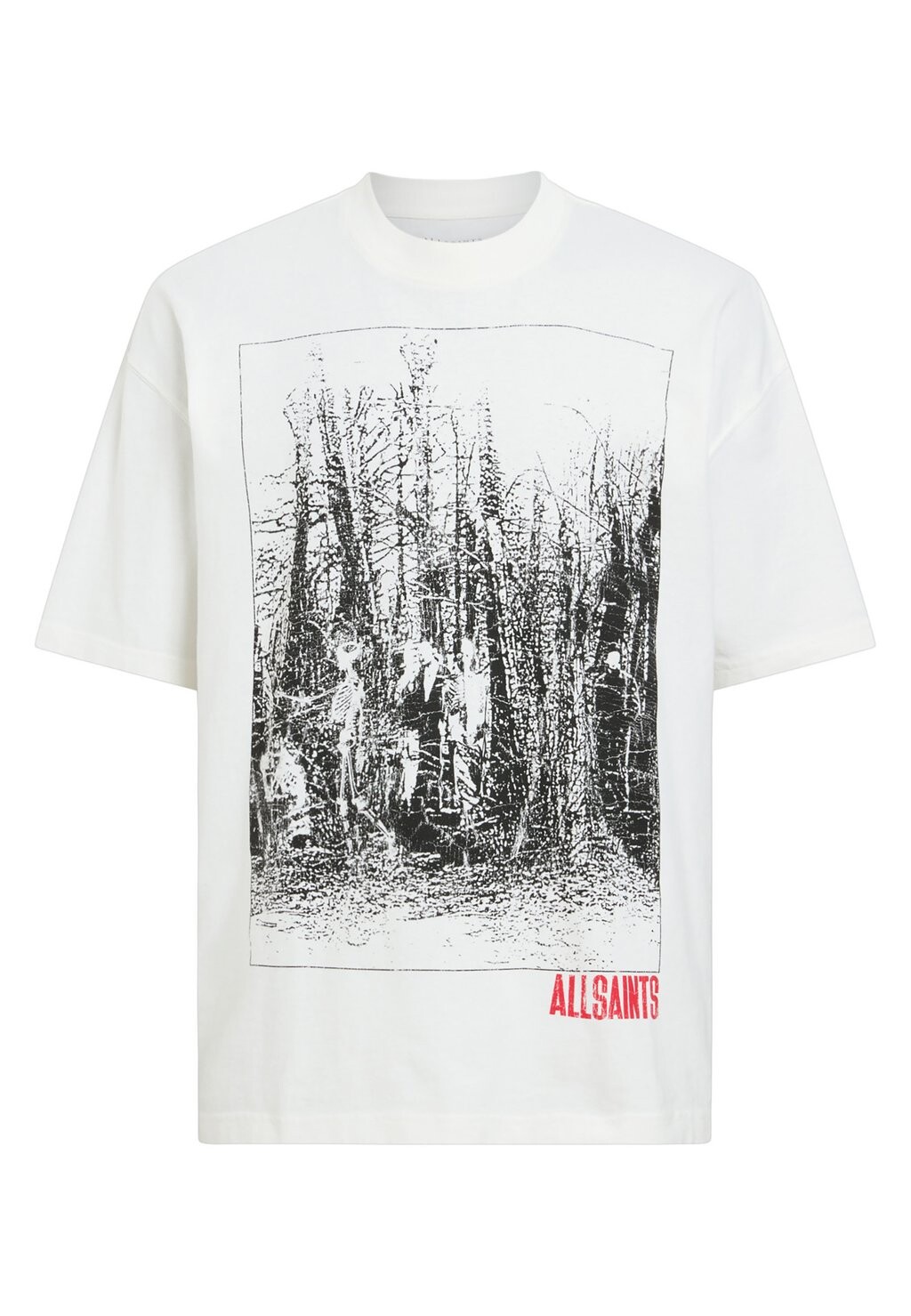 

Футболка с принтом BRACKEN CREW AllSaints, белый
