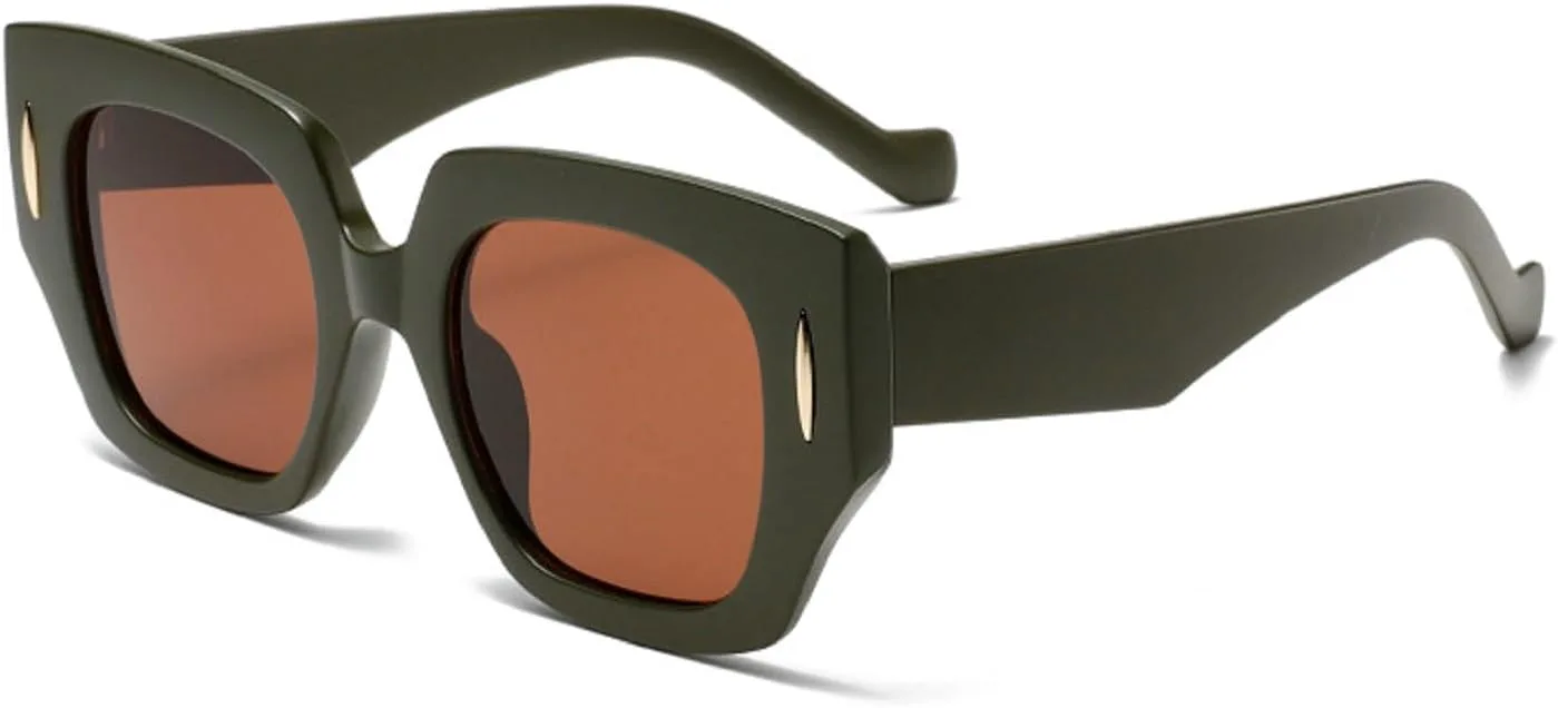 

Мужские солнцезащитные очки в стиле ретро, ​​большие, с черным градиентом, защита от УФ-излучения UV400, модные женские солнцезащитные очки Melrose, Green Tea