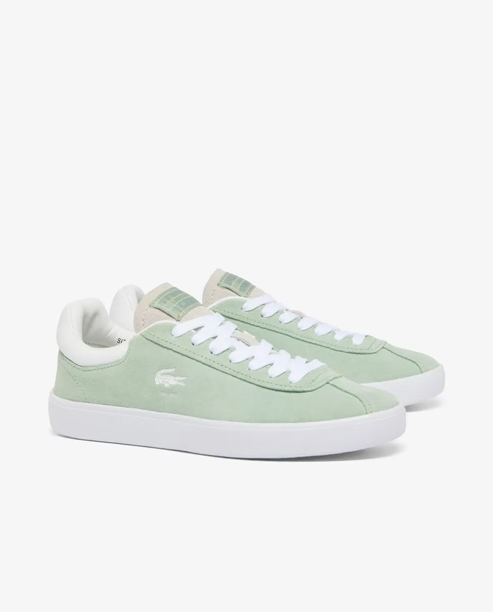 Женские кроссовки Baseshot зеленого замши Lacoste, зеленый — фото 2