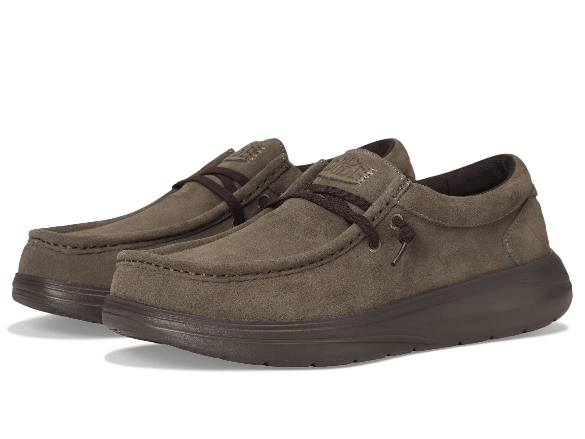 

Лоферы Hey Dude Wally COMF Suede, цвет Major Brown/Mole Brown