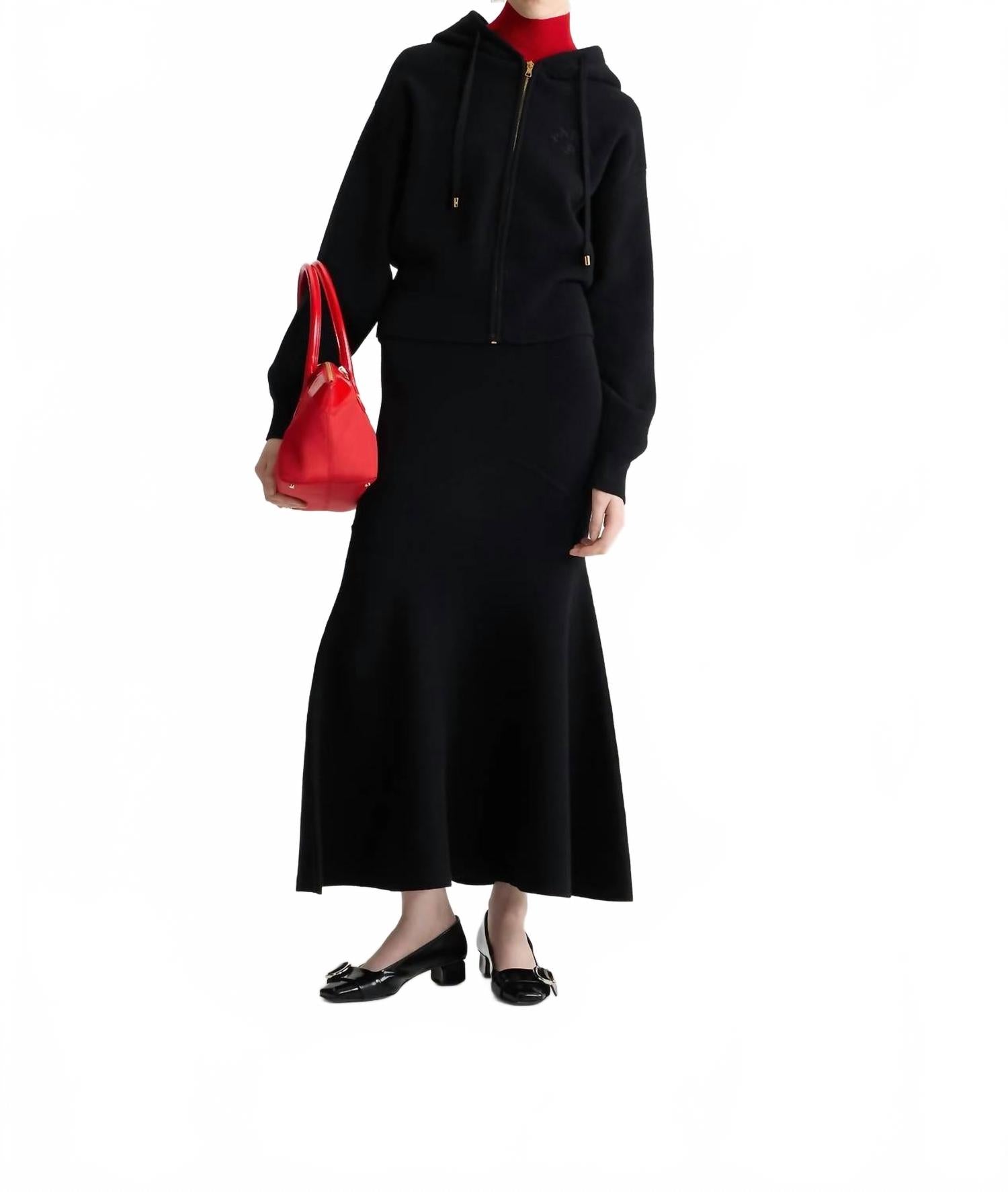 

Нора Миди юбка в черном APRICOT