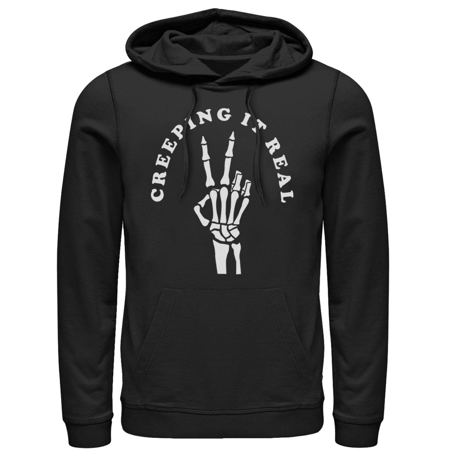 

Мужская толстовка с капюшоном Creeping It Real Skeleton Peace Sign Licensed Character