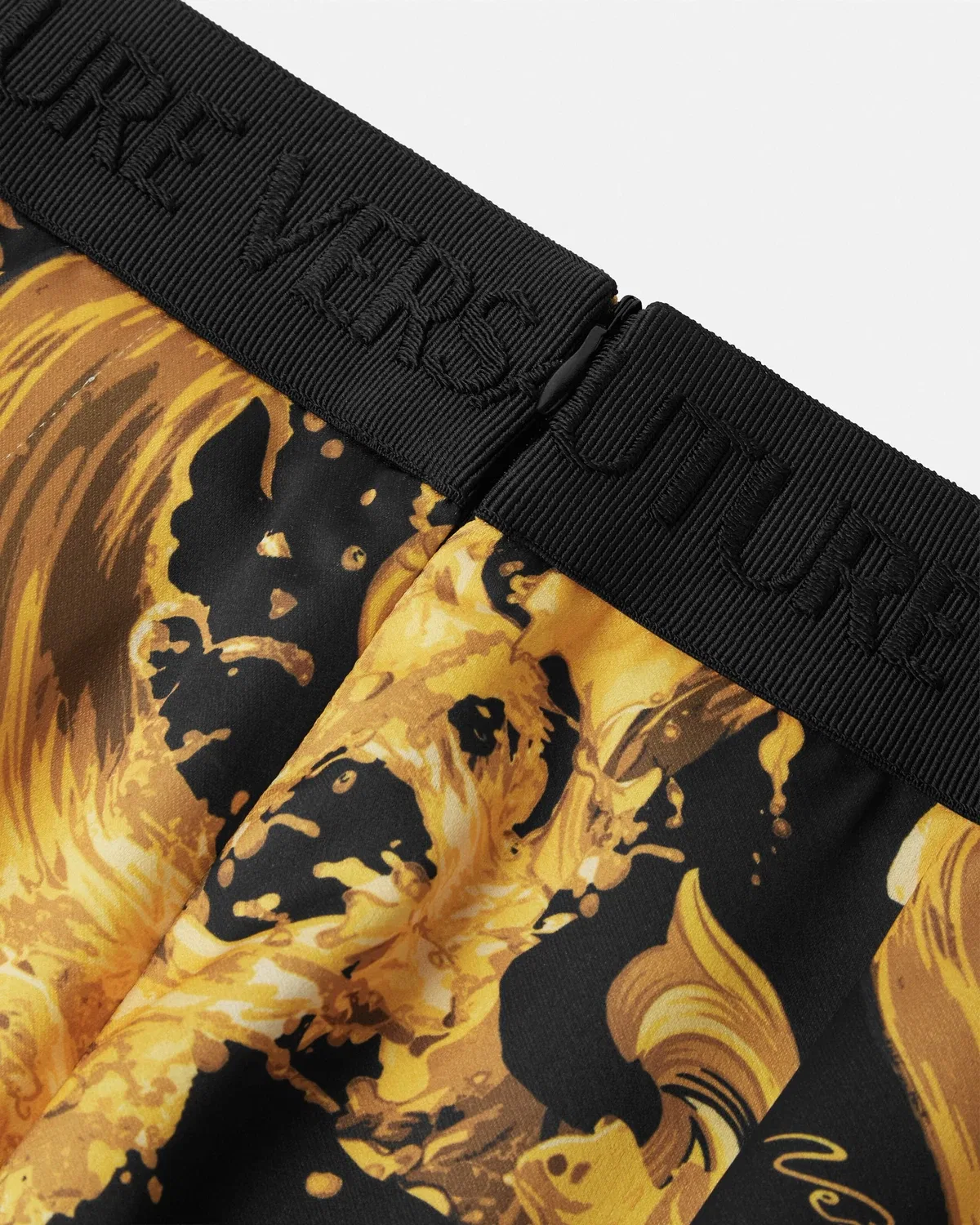 Миди-юбка из сатина с принтом VERSACE, черный — фото 2