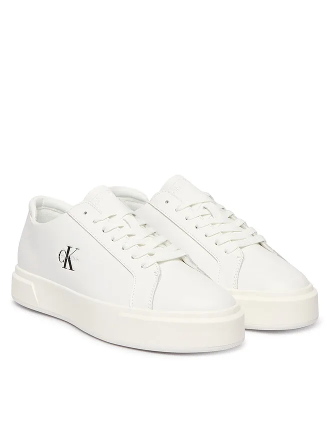 Calvin Klein Кроссовки Basket Cupole Laceup Lth Ml YM0YM01460 белые — фото 2