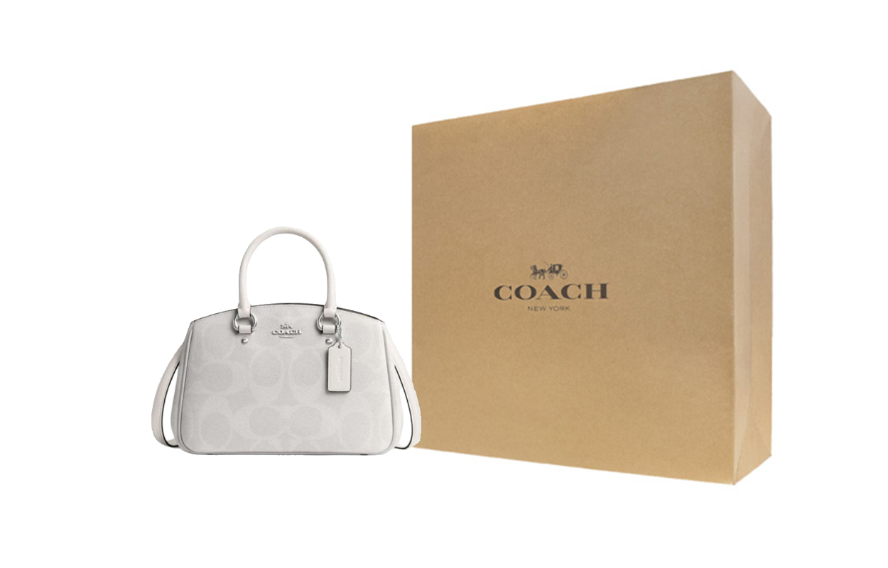 

COACH Женская белая сумка через плечо из искусственной кожи