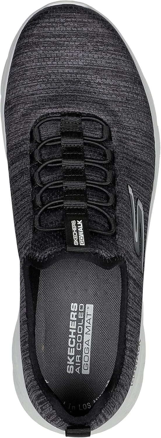 Мужские спортивные кроссовки Skechers Gowalk Flex с воздушной подушкой без шнурков, белый/черный — фото 3