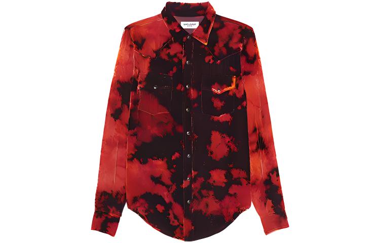 

SAINT LAURENT Рубашка мужская бордовый
