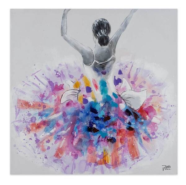 

Акриловая картина ручной работы KUNSTLOFT Primaballerina цвет flieder/weiß