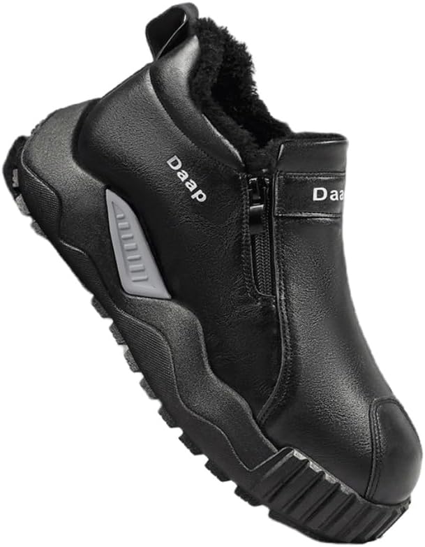 

Зимние и осенние высокие повседневные ботинки FmShi с толстой подошвой и утолщенными стенками, теплые, с противоскользящими и износостойкими свойствами. Мужские хлопковые ботинки, черный