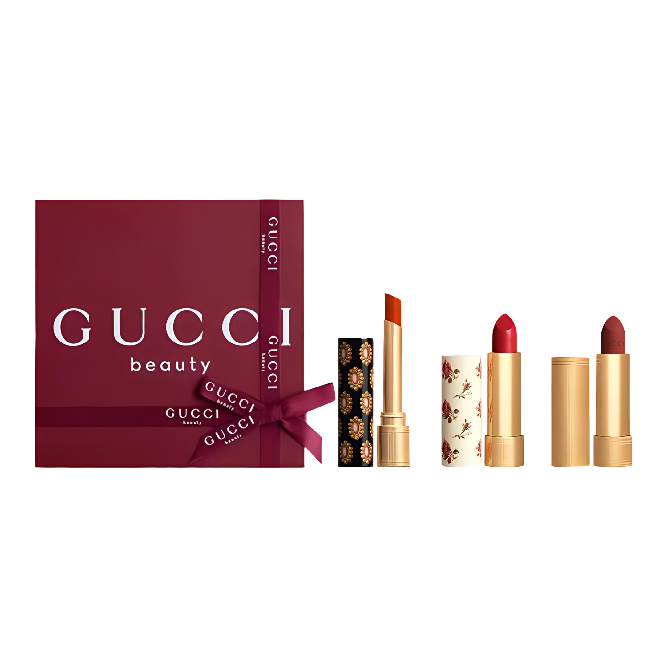 Трехцветный набор помады Box Limited Edition увлажняющий для кожи GUCCI — фото 2