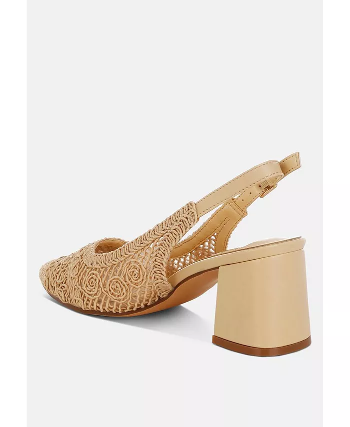 Женские босоножки Tolina Woven Design Slingback London Rag, загар/бежевый — фото 2