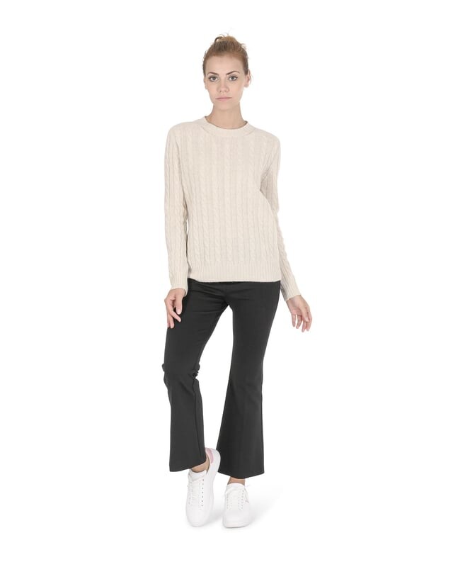 

Свитер с круглым вырезом женский coe 0033 crãme Crown Of Edinburgh Cashmere, бежевый