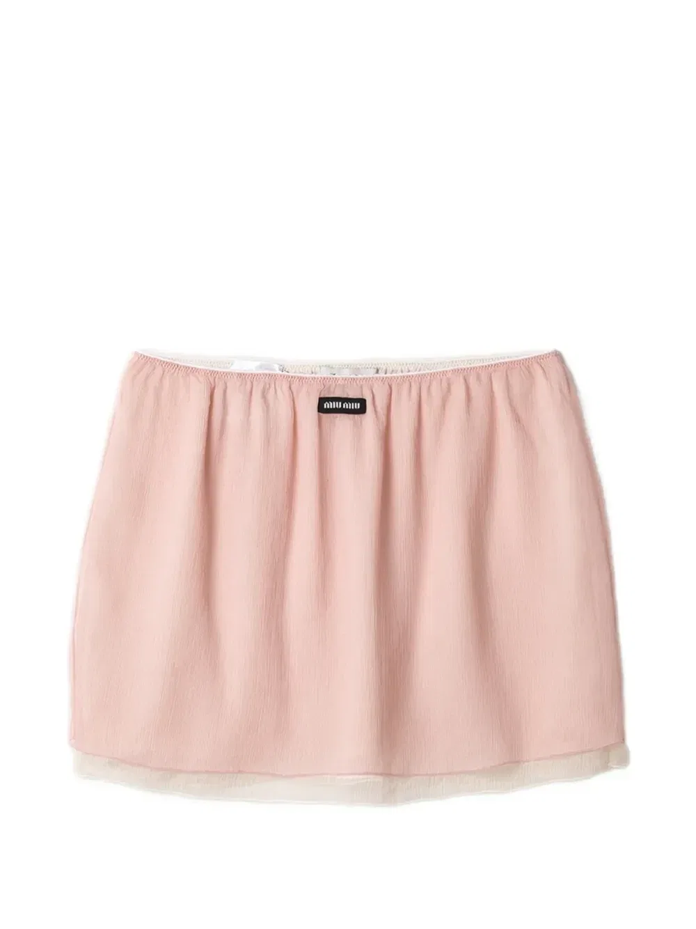 Шифоновая мини-юбка Miu Miu, розовый