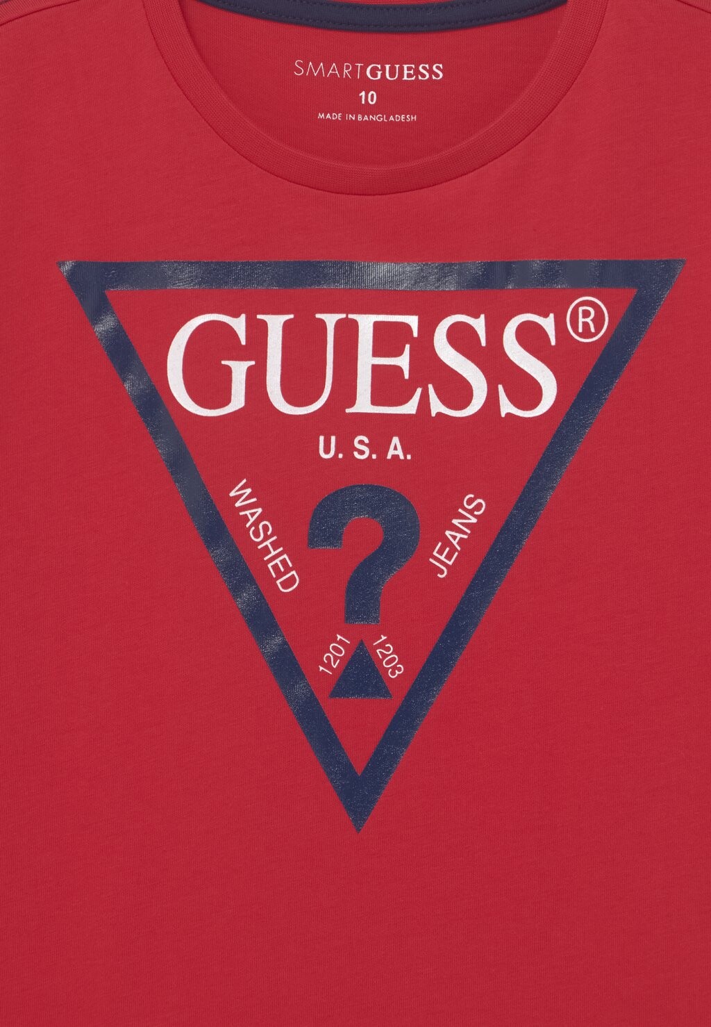 Футболка с принтом CORE JUNIOR BOY Guess, цвет red hot — фото 3