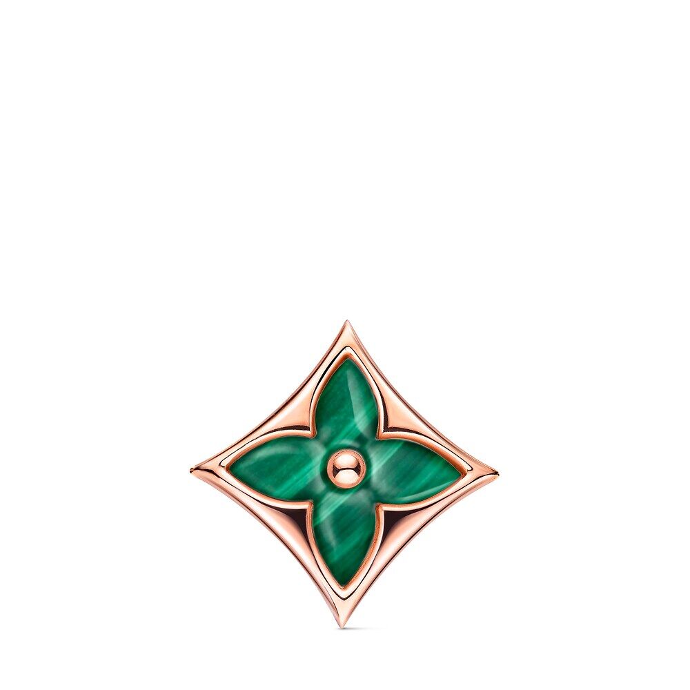 

Серьги-гвоздики Color Blossom BB Star, розовое золото и малахит, 1 шт. Louis Vuitton, розовый