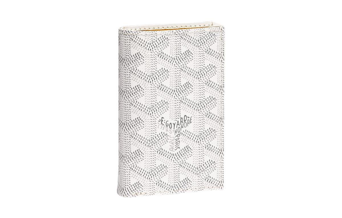 

GOYARD Кожаный держатель для карт Saint Pierre Canvas, 50TY50P White