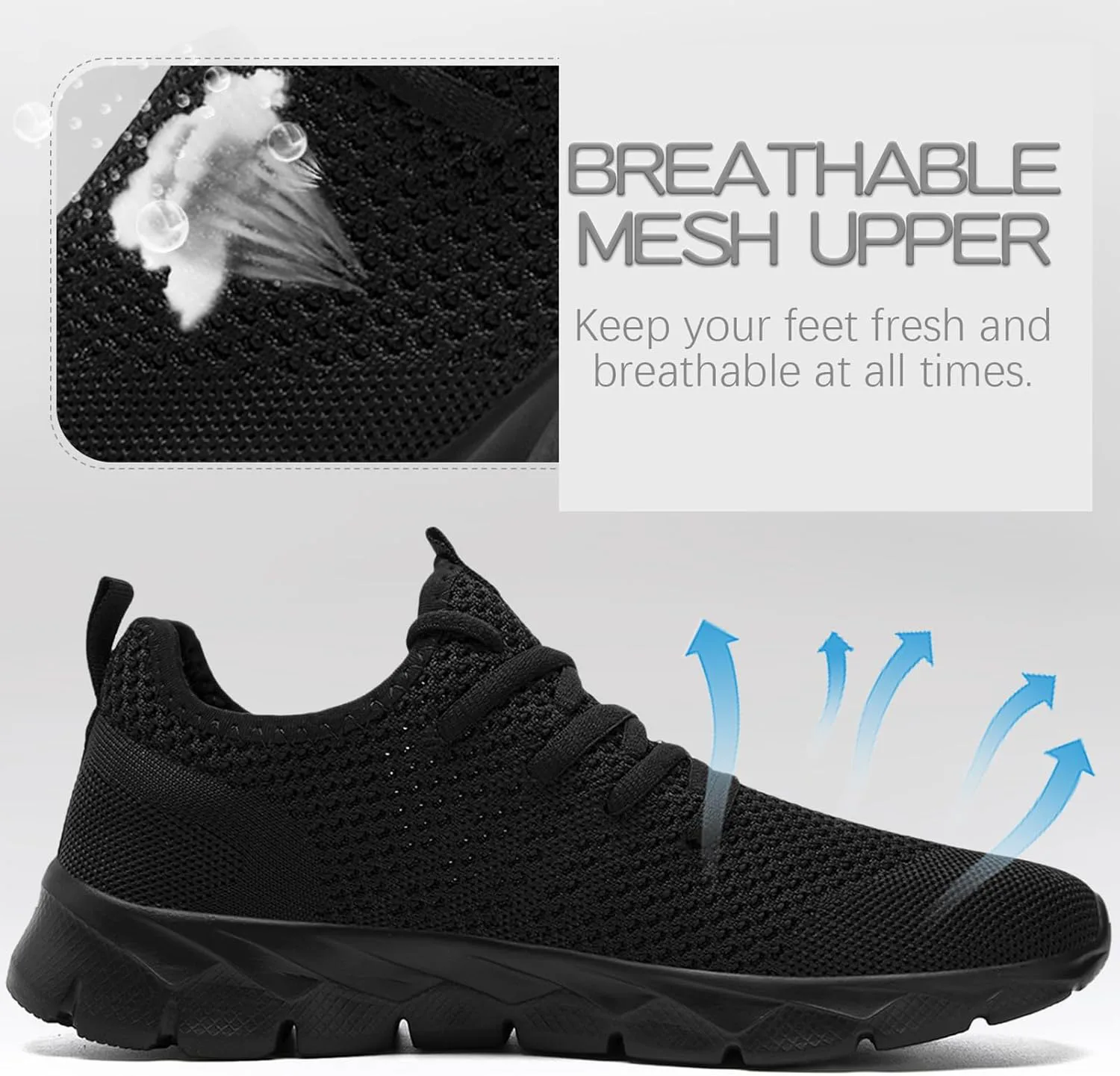 

Мужские беговые кроссовки, модные кеды, теннисные и прогулочные туфли, легкая спортивная обувь для тренажерного зала YITUHIO, черный