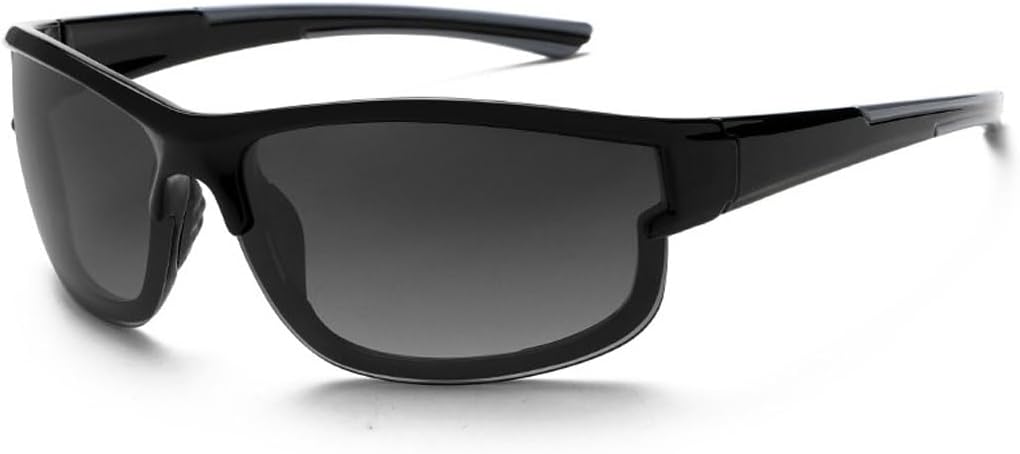 

Поляризованные солнцезащитные очки с пластиковой оправой, повседневные спортивные очки для активного отдыха с поляризованными линзами, очки различных цветов на выбор Opvisvoy, Gradual Grey Lenses & Black Frame